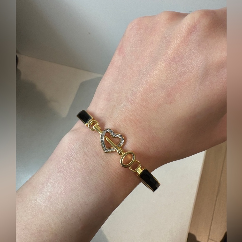 Juicy Couture Gold and Black Heart Bracelet
